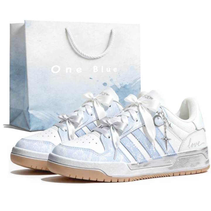 Adidas Adidas ENTRAP Skateboard Shoes Unisex Low Top White, Blue