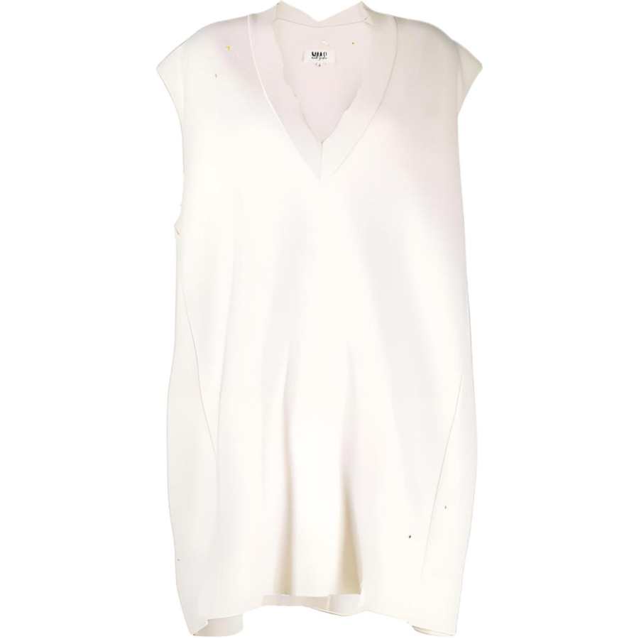 MM6 Maison Margiela Distressed Sleeveless Knit Dress