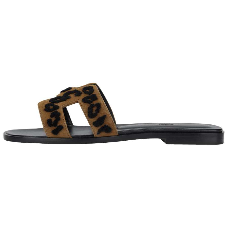HERMES Oran Slide Slippers Women's Brown