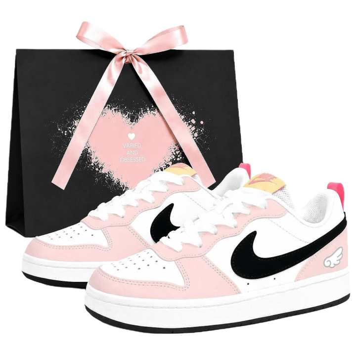 Nike Nike Court Borough Skateboard Shoes Unisex Low Top White/Pink