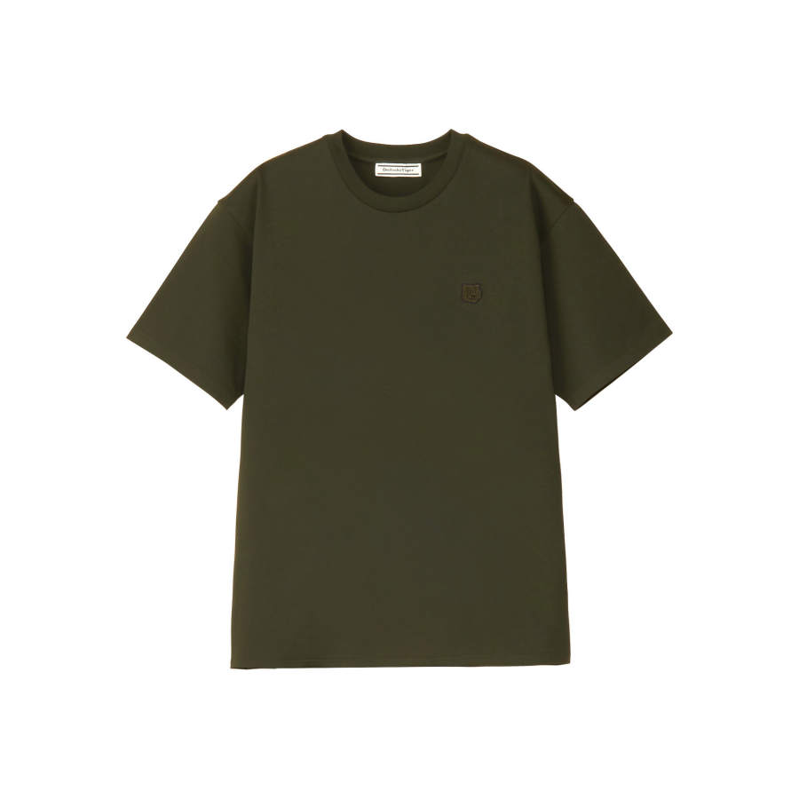 Onitsuka Tiger T Shirts Men's Dark Green Crew Neck Moderate