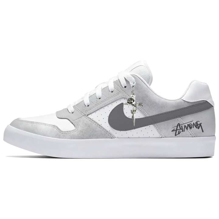 Nike Nike SB Delta Skateboard Shoes Unisex Low Top White, Gray, Black