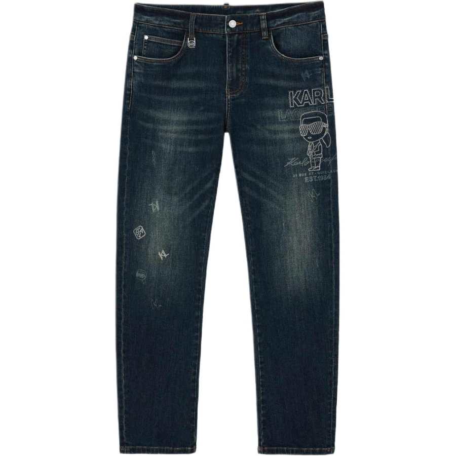KARL LAGERFELD / Karl Lagerfeld Jeans Men's Vintage Blue Moderate Scimitar Pants