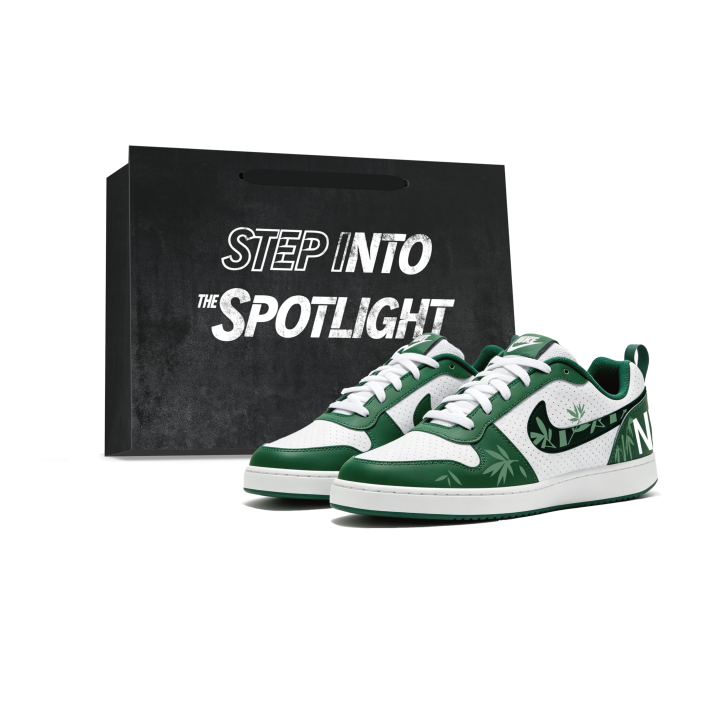Nike Nike Court Borough Skateboard Shoes Men's Low Top White Green Patchwork