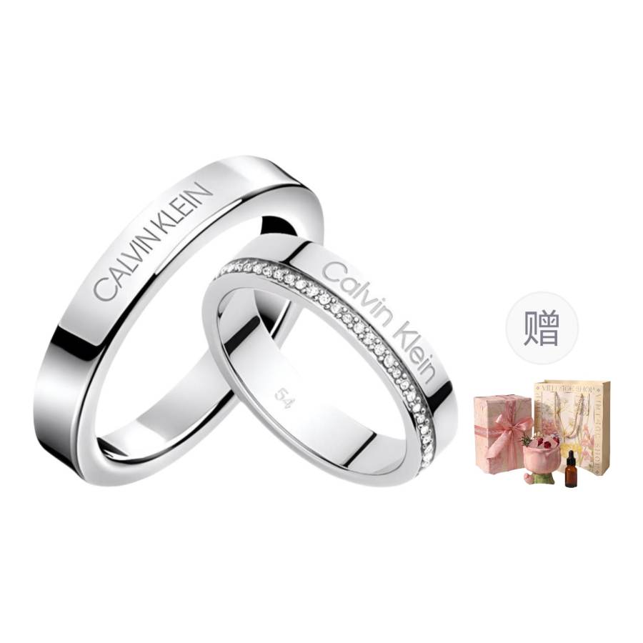 CALVIN KLEIN 316L Stainless Steel Niche, Trendy, Premium Aesthetic, Versatile Ring Unisex Silver