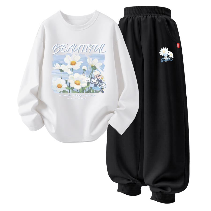 Disney Kids Casual Sportswear Crew Neck Thin Stretch Breathable