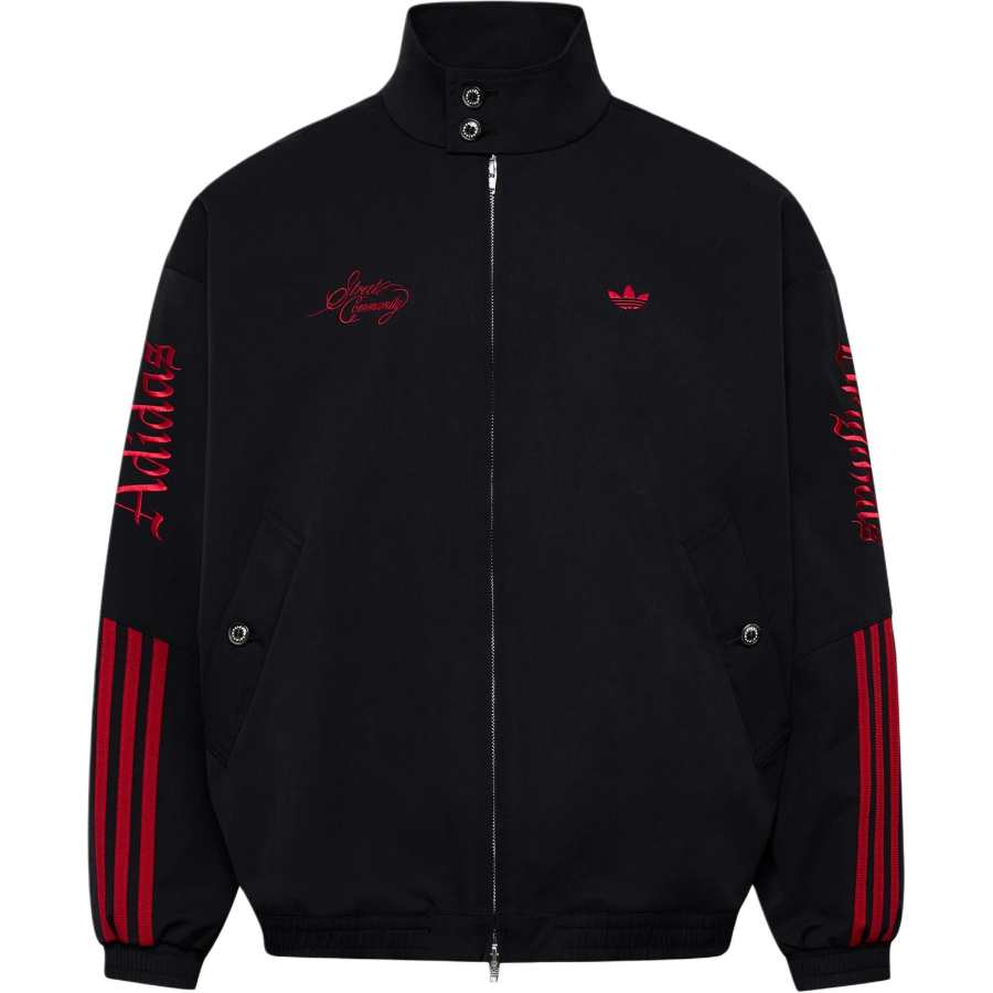 Adidas Originals Jackets Men's Black Stand Collar Moderate