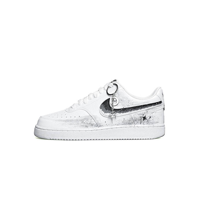 Nike Nike Court Vision Skateboard Shoes Men's Low Top White Black Gray