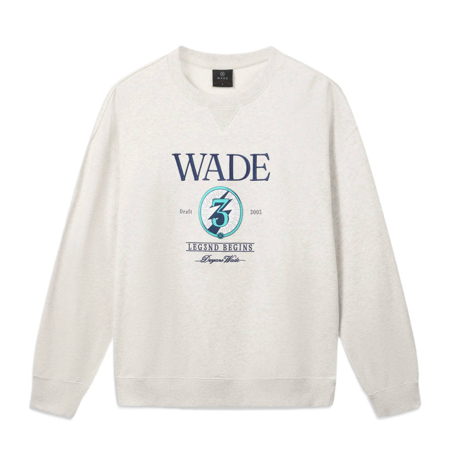 Li-Ning Li Ning Wade Sweatshirts Men's Heather Gray Tile Gray Crew Neck Moderate