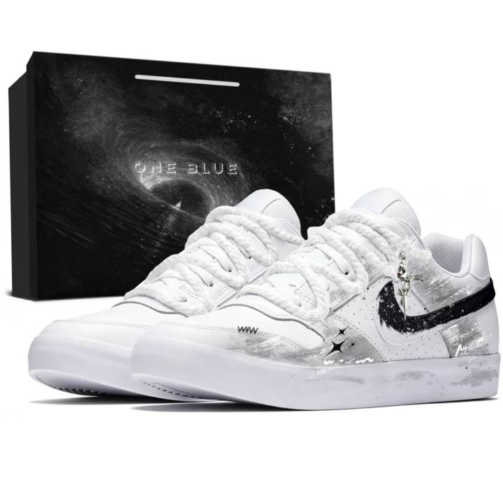 Nike Nike SB Delta Skateboard Shoes Unisex Low Top White, Gray, Black