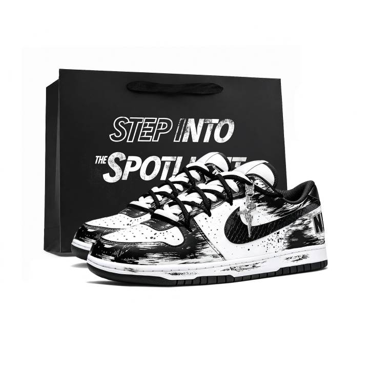 Nike Nike Big Skateboard Shoes Men's Low Top Black/White