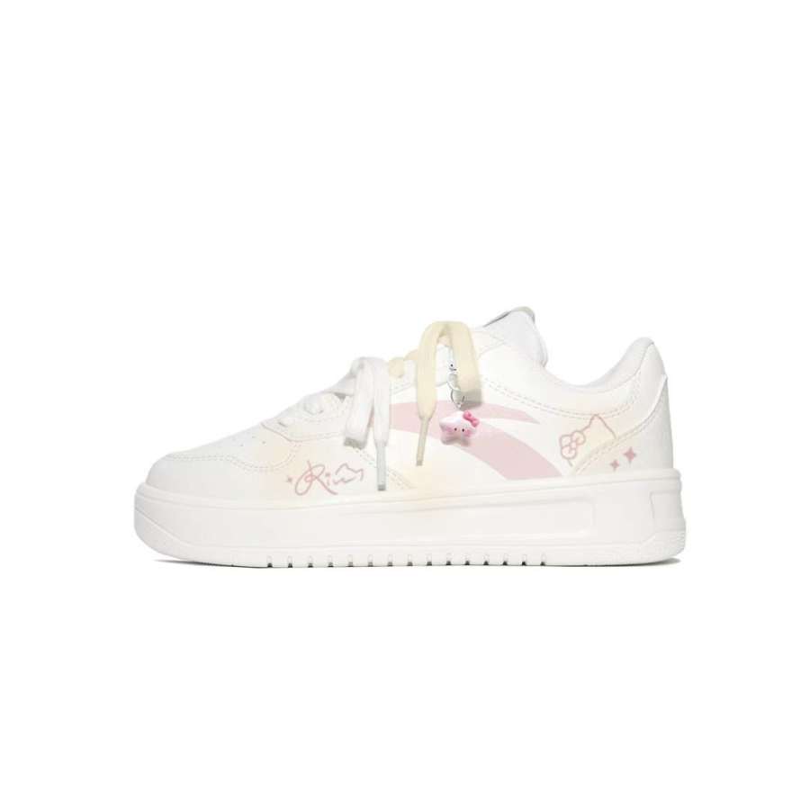 ANTA Easy Skateboard Shoes Women's Low Top Yellow Pink