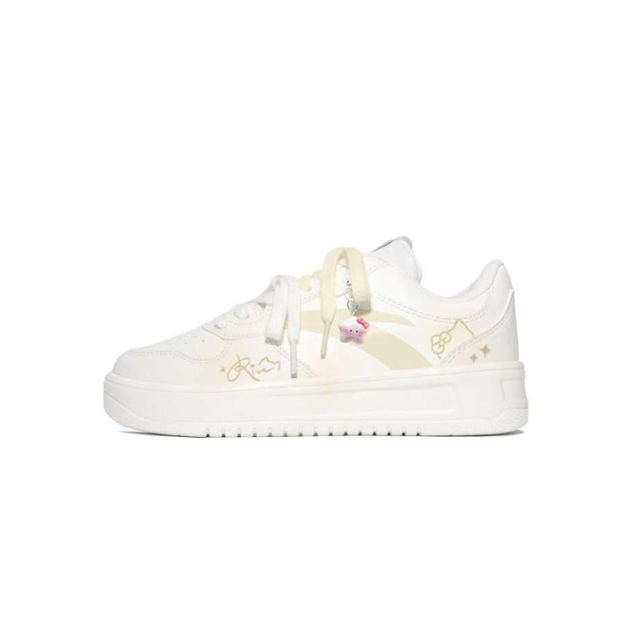 ANTA Easy Skateboard Shoes Women's Low Top Yellow