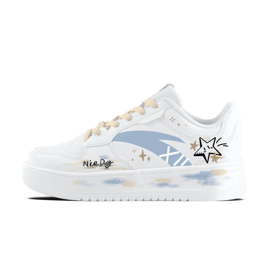 ANTA Easy Skateboard Shoes Unisex Low Top White