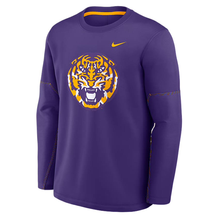 Nike Nike Therma FIT T Shirts Men's Purple Palace/University Gold Crew Neck