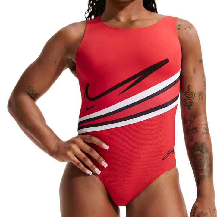 Nike Nike Gymnastics Leotards Women's Red Crew Neck Moderate