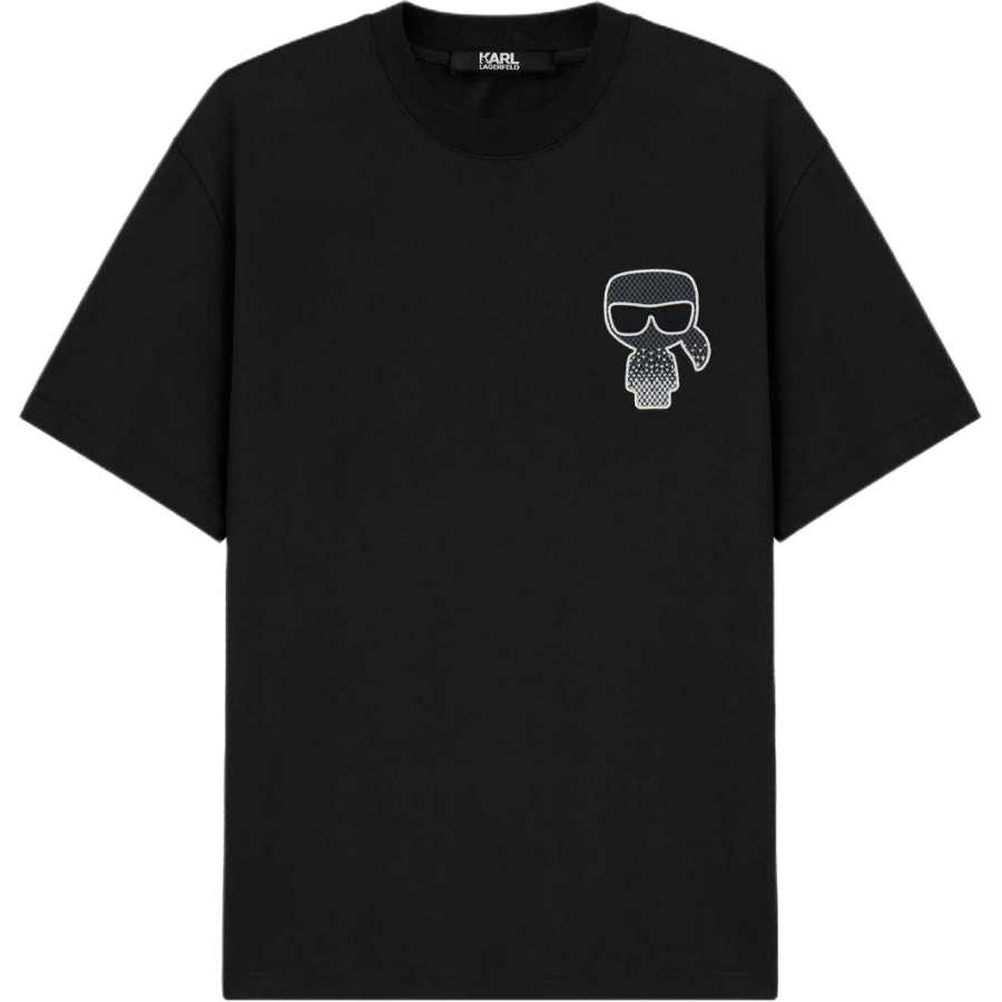 KARL LAGERFELD / Karl Lagerfeld Jeans T Shirts Men's Black Crew Neck Thin