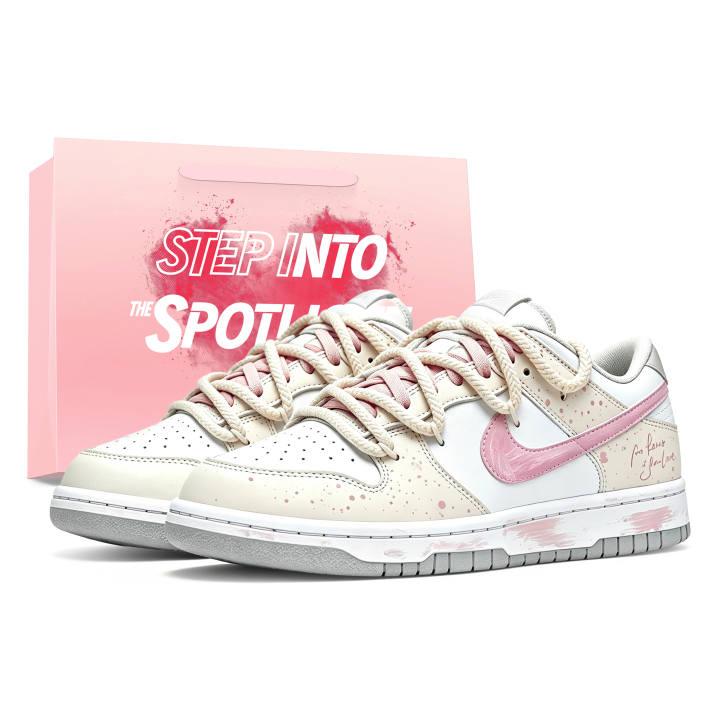 Nike Nike Dunk Skateboard Shoes Women's Low Top White/Pink