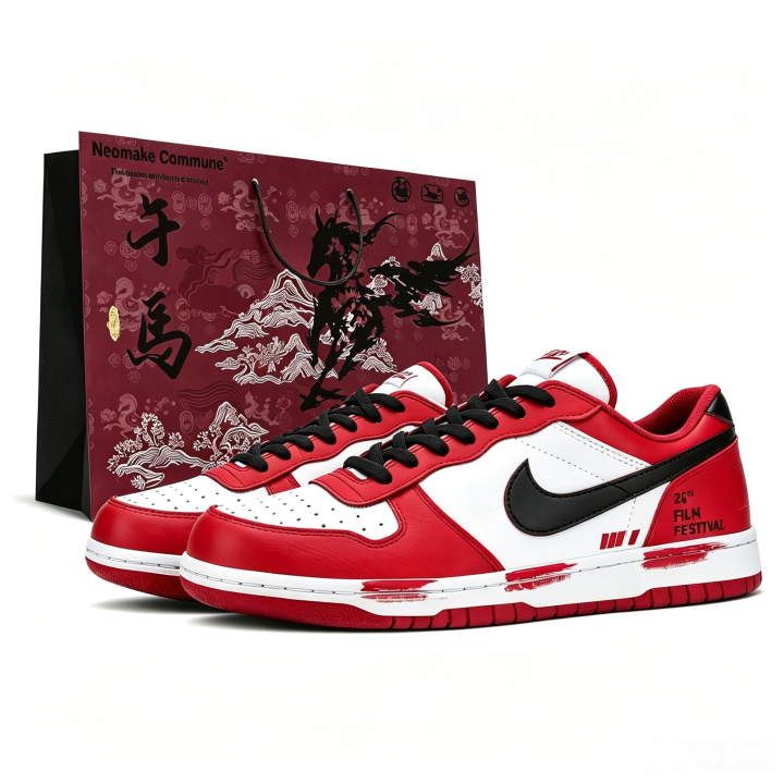 Nike Nike Big Skateboard Shoes Men's Low Top White Red
