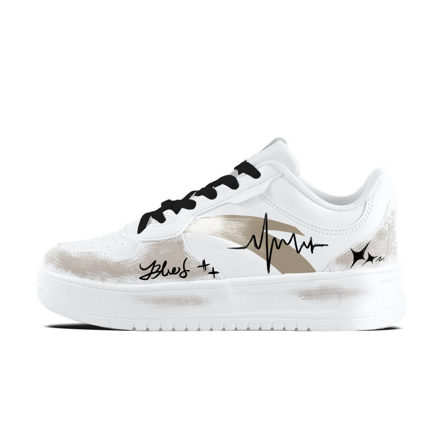 ANTA Easy Skateboard Shoes Unisex Low Top White