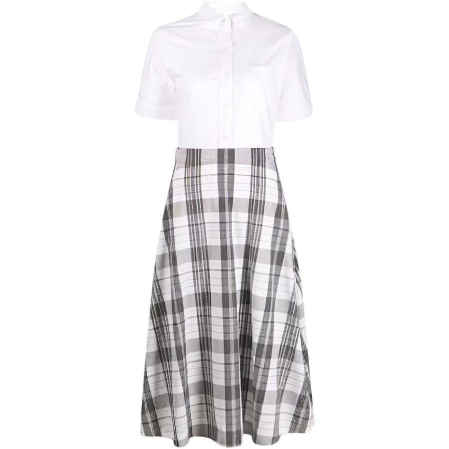 THOM BROWNE THOM BROWNE· Short Sleeved Dress Women's White