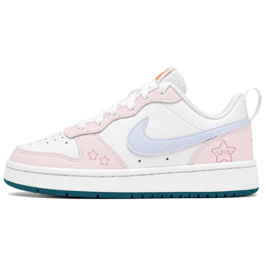 Nike Nike Court Borough Skateboard Shoes Women's Low Top White, Pink, Blue