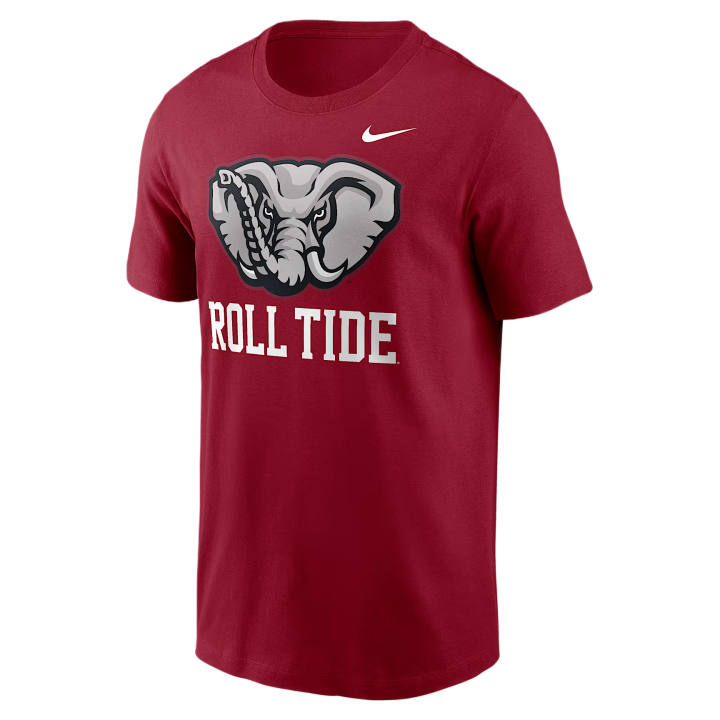 Nike Nike College T Shirts Men's Dark Red Crew Neck Moderate