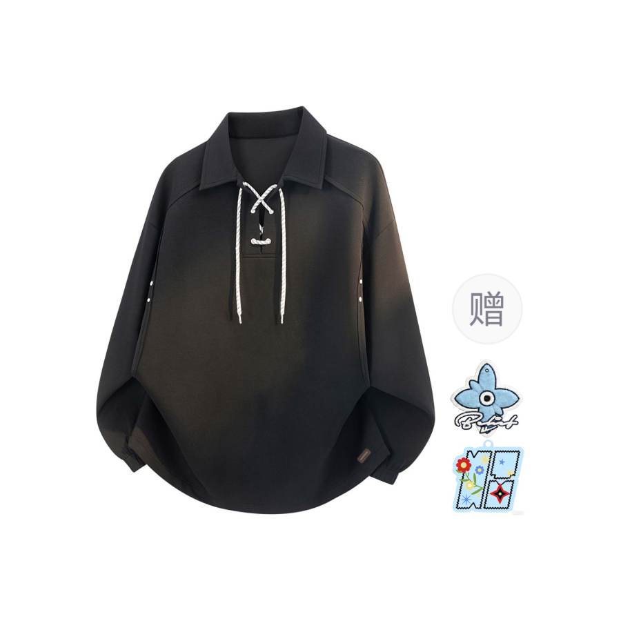 WARRIOR WARRIOR Sweatshirts Unisex Lapel Moderate Straight Fit