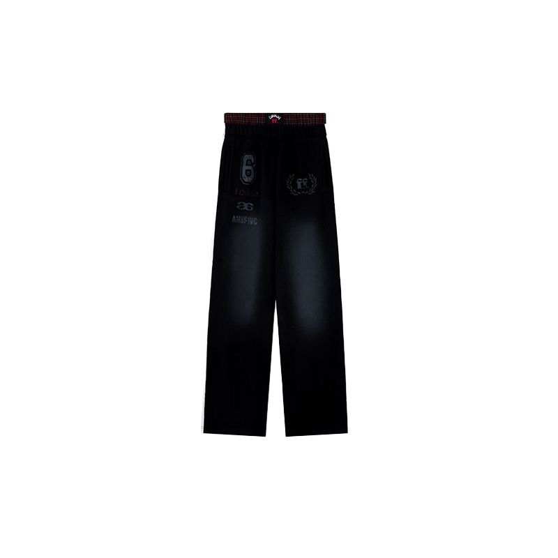F426 Casual Pants Unisex Moderate Straight Fit Pants
