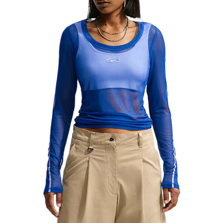 Nike Nike Sportswear T Shirts Women's Old Royal White Crew Neck Thin