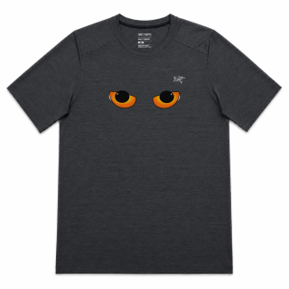 Arcteryx T Shirts Unisex Black Gray/Black Heather Crew Neck Thin