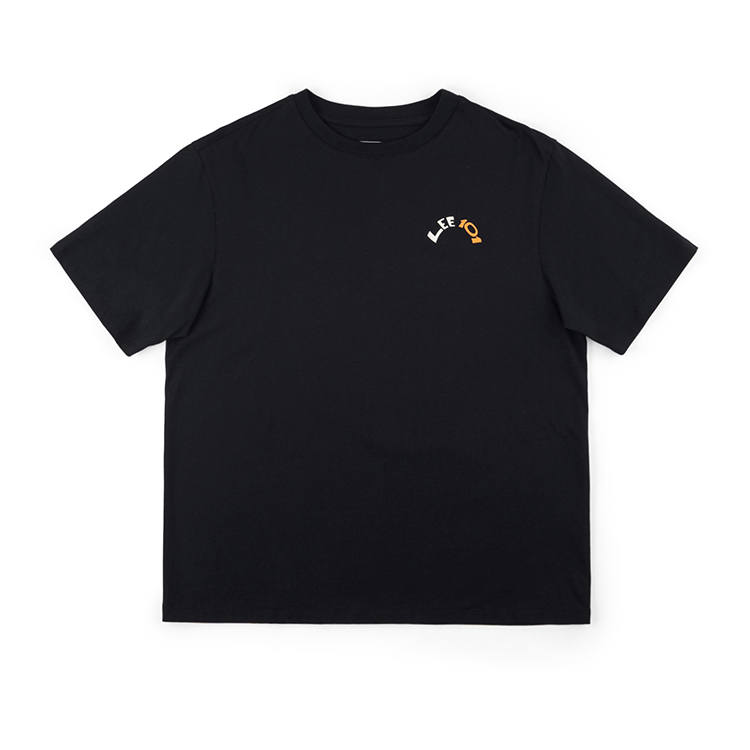 Lee T Shirts Women's Black Crew Neck Moderate Straight Fit