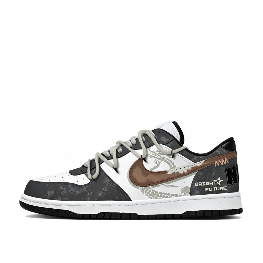 Nike Nike Big Skateboard Shoes Unisex Low Top Black/White/Orange