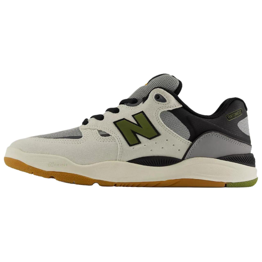 New Balance New Balance NB Numeric Tiago Lemos 1010 Skateboard Shoes Unisex Sea Salt White & Dark Color Olive Green