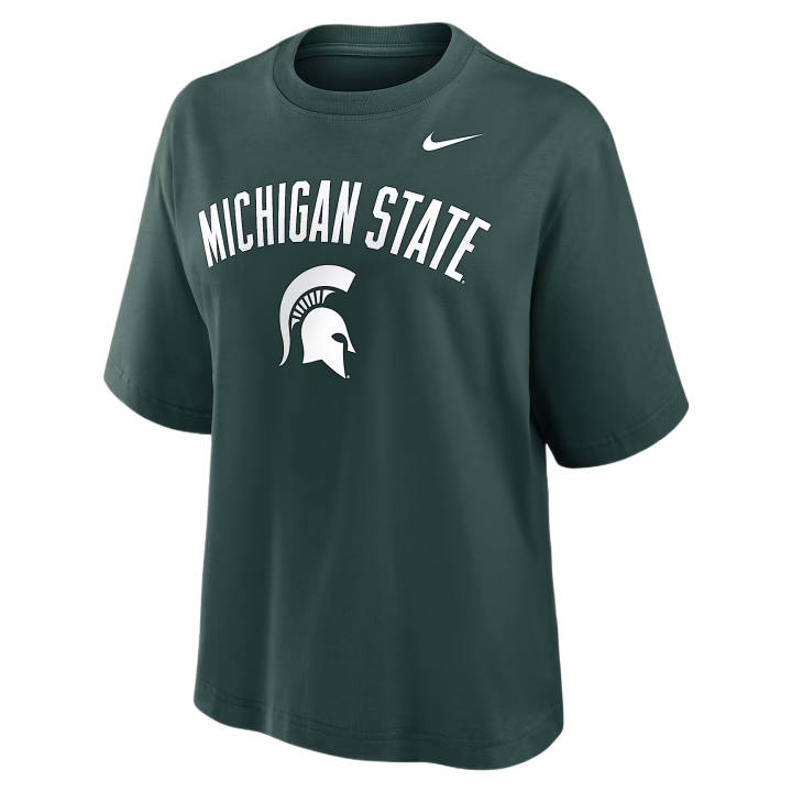Nike Nike T Shirts Women's Green Crew Neck Moderate