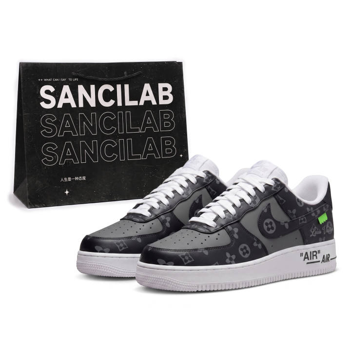 Nike Nike Air Force 1 Skateboard Shoes Unisex Low Top Gray
