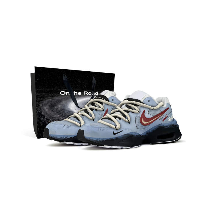 Nike Nike Air Max Fusion Running Shoes Unisex Low Top Blue, Red
