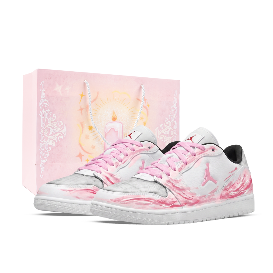 Jordan Jordan COURT CONNECT Skateboard Shoes Unisex Low Top White/Pink
