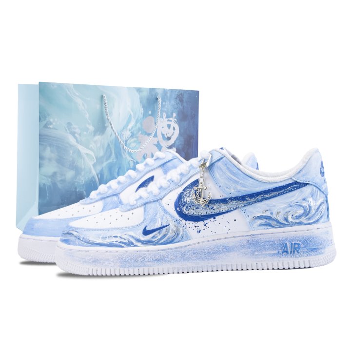 Nike Nike Air Force 1 Skateboard Shoes Unisex Low Top White/Blue