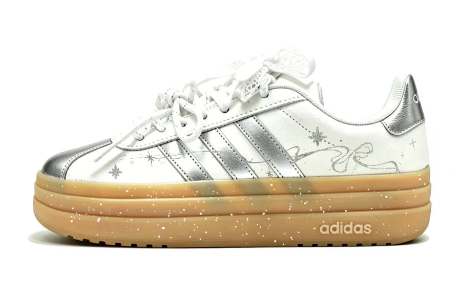 Adidas Adidas VL Court Bold Skateboard Shoes Women's Low Top Silver/White