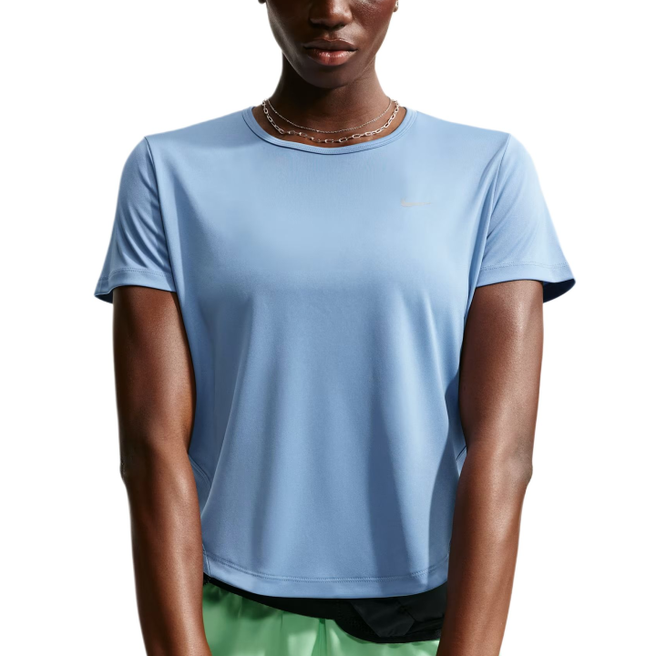 Nike Nike TEMPO Running T Shirts Women's Work Blue Crew Neck Moderate