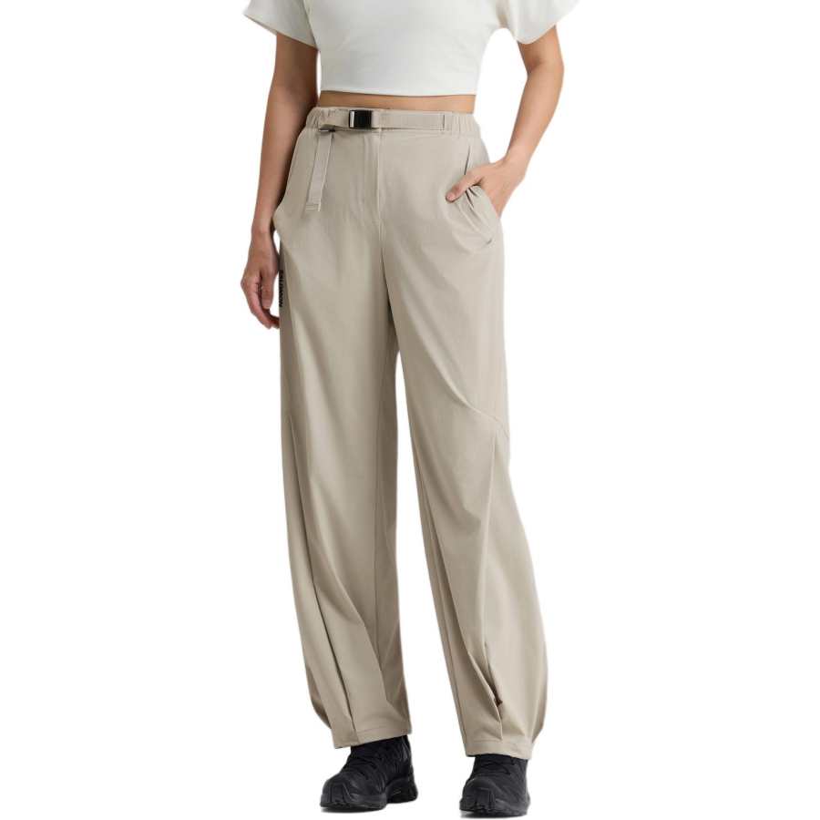 SALOMON Casual Pants Women's Willow Cotton Gray Moderate Straight Fit Pants