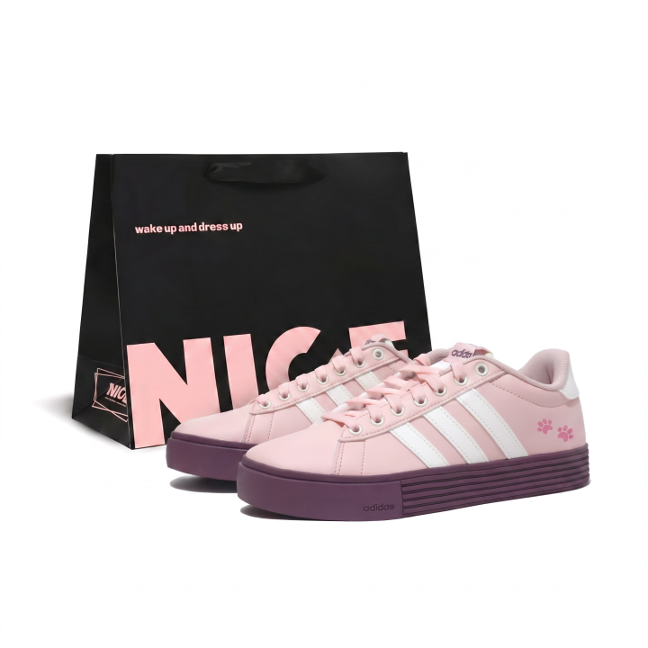 Adidas Adidas Daily 4.0 Skateboard Shoes Unisex Low Top Pink White Multicolor