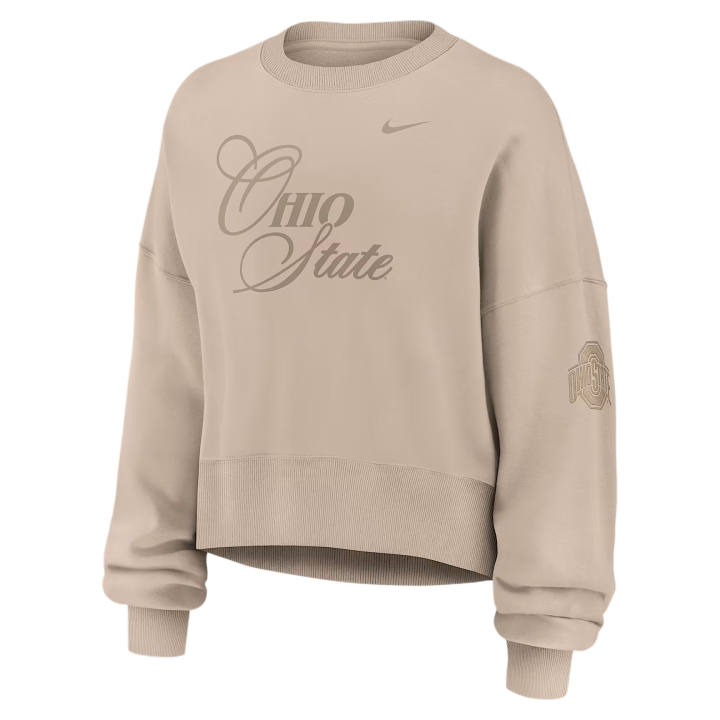 Nike Nike Sweatshirts Women's Tan/Beige Crew Neck Moderate