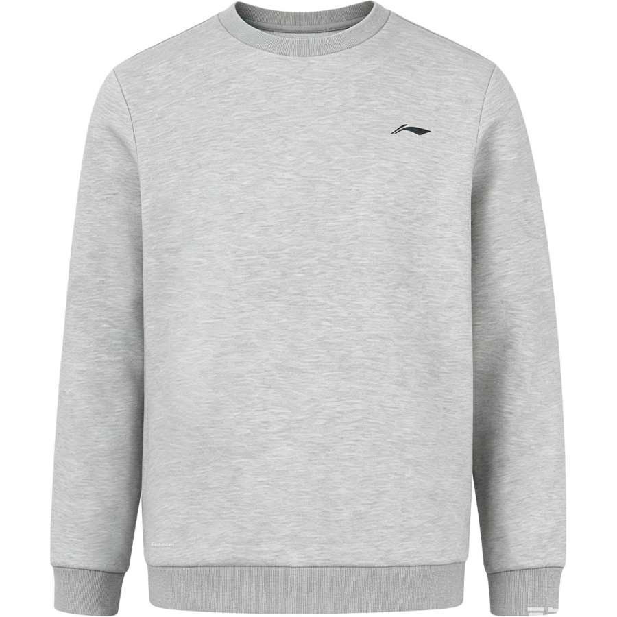 Li-Ning Li Ning Sweatshirts Men's Gray Breathable Skin Friendly Fabric Crew Neck Moderate
