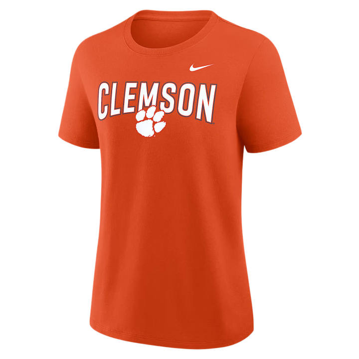 Nike Nike T Shirts Women's Orange Crew Neck Moderate