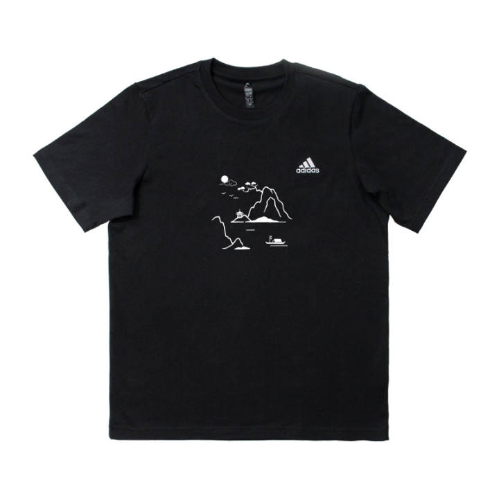 Adidas Adidas MUST HAVES T Shirts Men's Black Crew Neck Thin