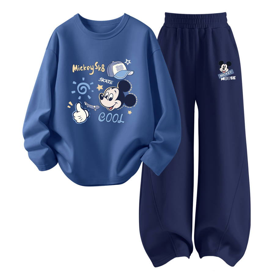 Disney Kids Casual Sportswear Crew Neck Thin Stretch Breathable