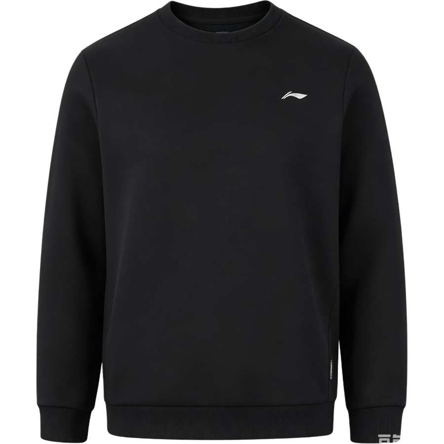 Li-Ning Li Ning Sweatshirts Men's Black Upgraded Interlock Fabric Crew Neck Thin
