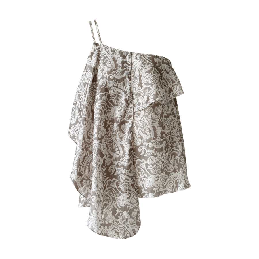 FINDSME GAGA Camisoles Women's Paisley Top Thin A Line
